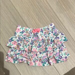 Floral Kids Skirt with Pink Bow